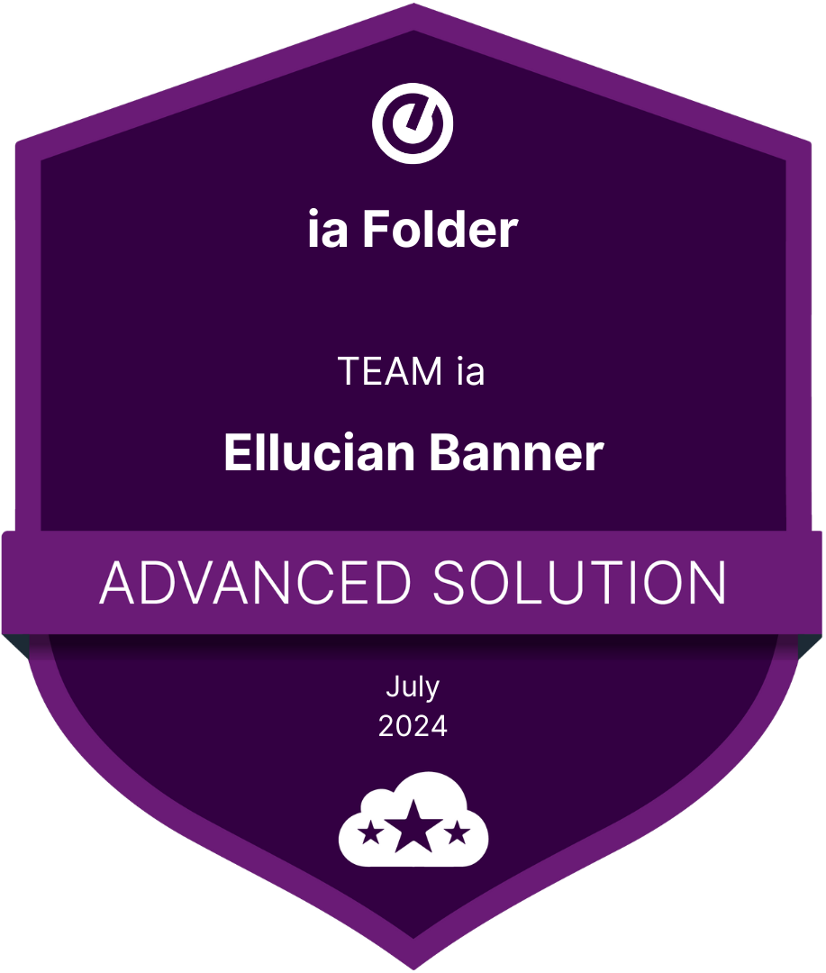 TEAM ia_ia Folder_Banner Ellucian Partner Network Advanced Solution Badge