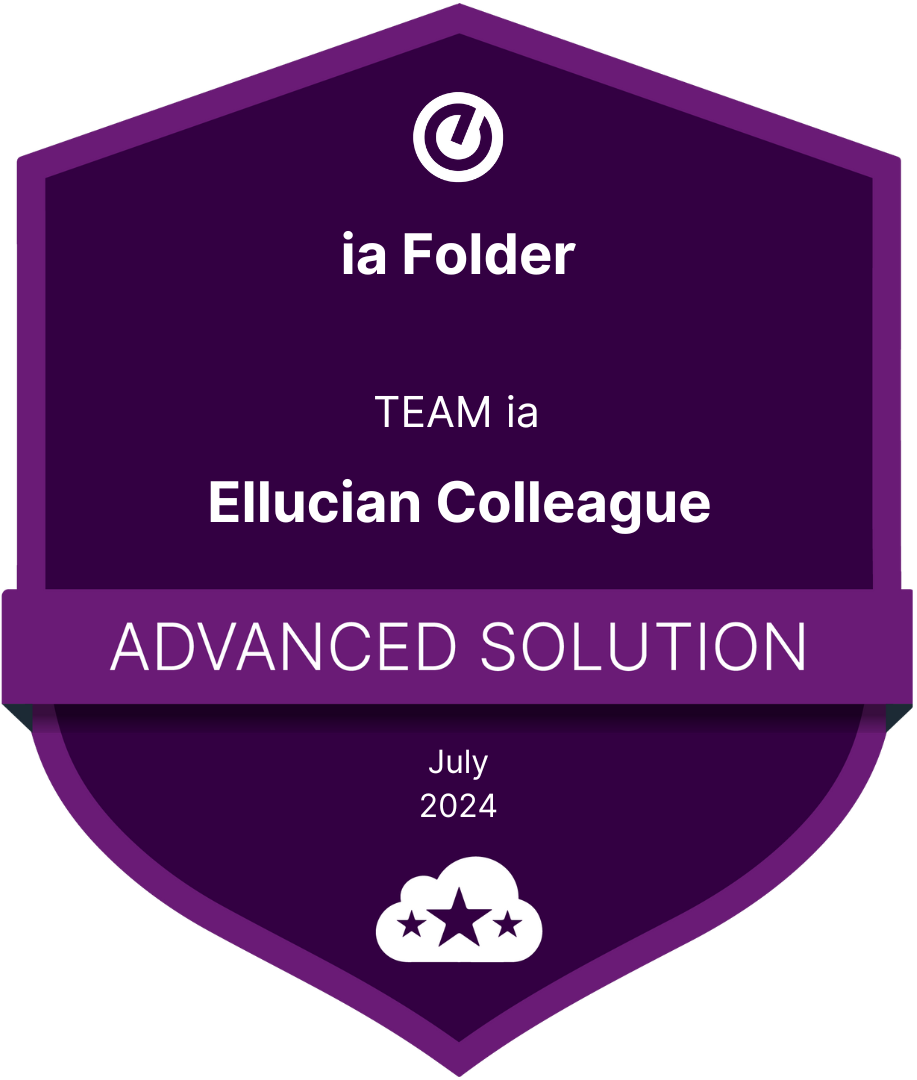 TEAM ia_ia Folder_Colleague_Ellucian Partner Network Advanced Solution Badge